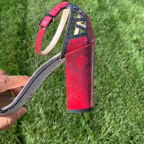 SOLD  |  Rene Caovilla Lizard Skin Heels - Picture 2 of 8